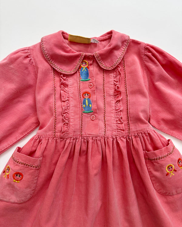 Embroidered Doll Cotton Dress 3Y