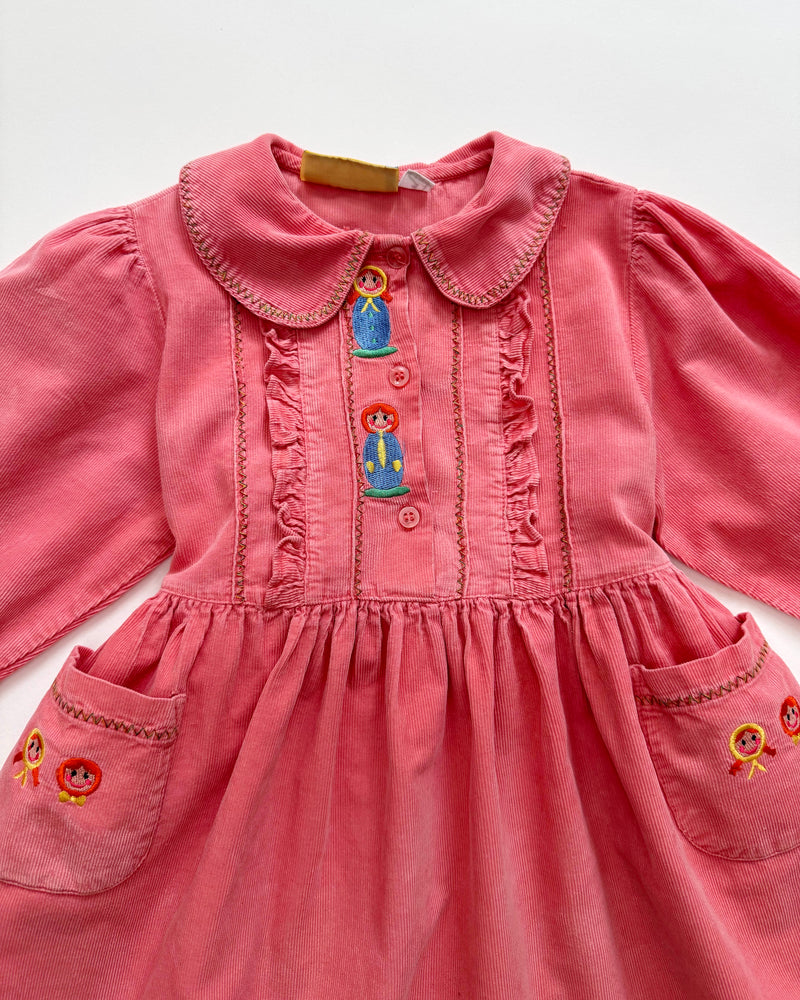 Embroidered Doll Cotton Dress 3Y