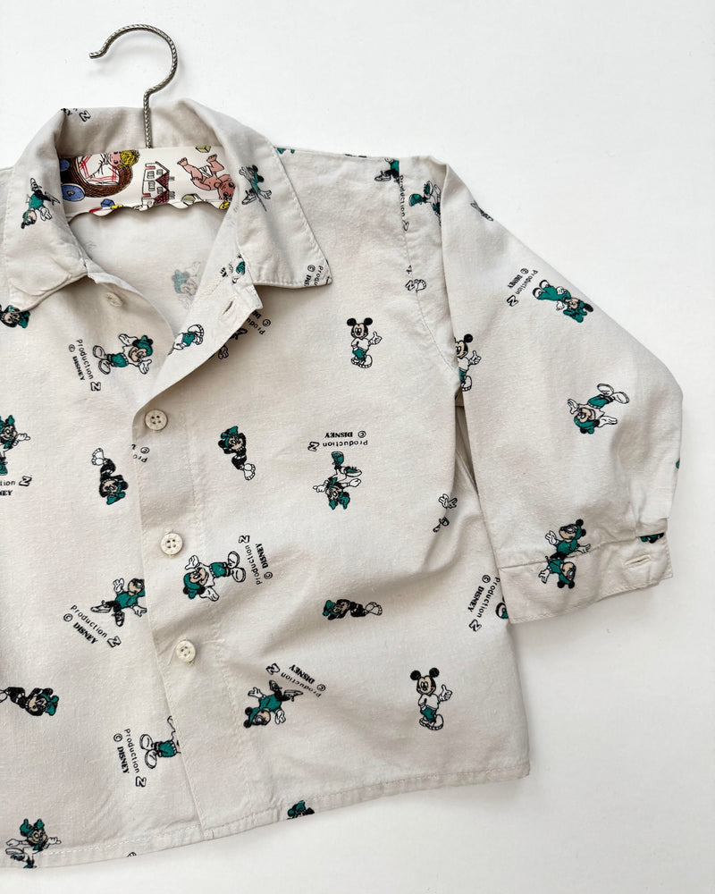 Vintage Mickey Mouse Cotton Shirt