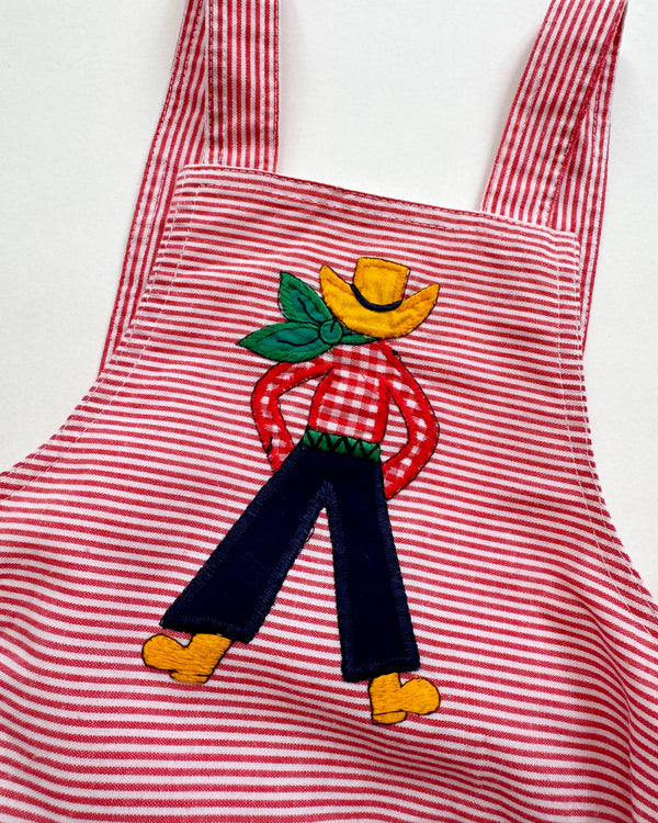 Cowboy Striped Cotton Romper 6-12M