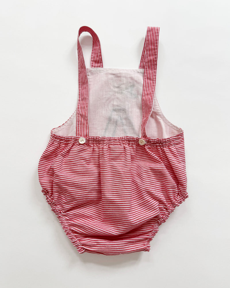 Cowboy Striped Cotton Romper 6-12M