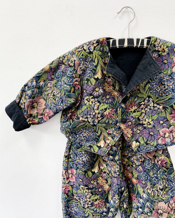 Vintage Floral Padded Suit