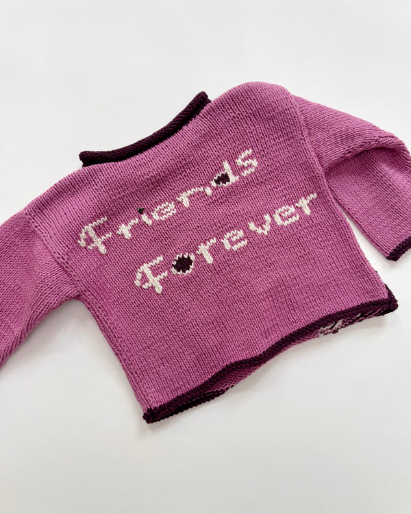 Handmade Zebra Friends Forever Cotton Sweater 18-24M