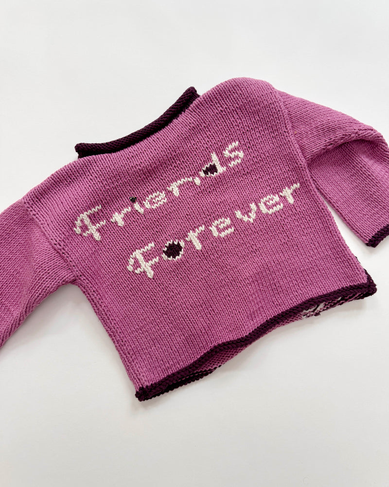 Handmade Zebra Friends Forever Cotton Sweater 18-24M