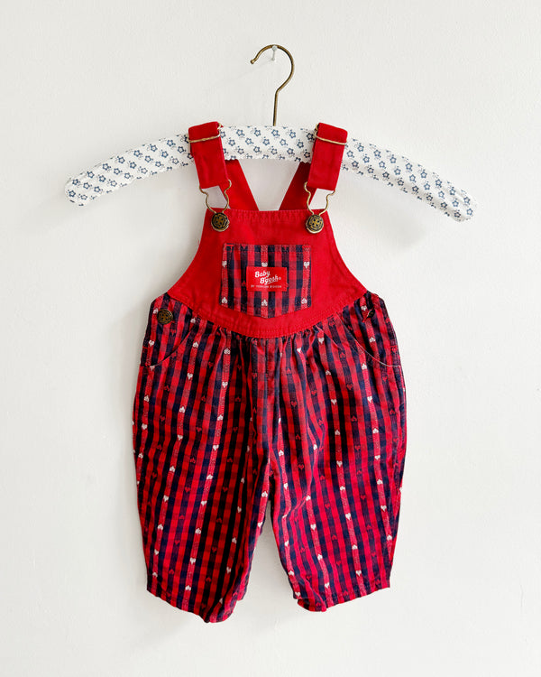 Vintage Oshkosh Hearts Overalls 6M