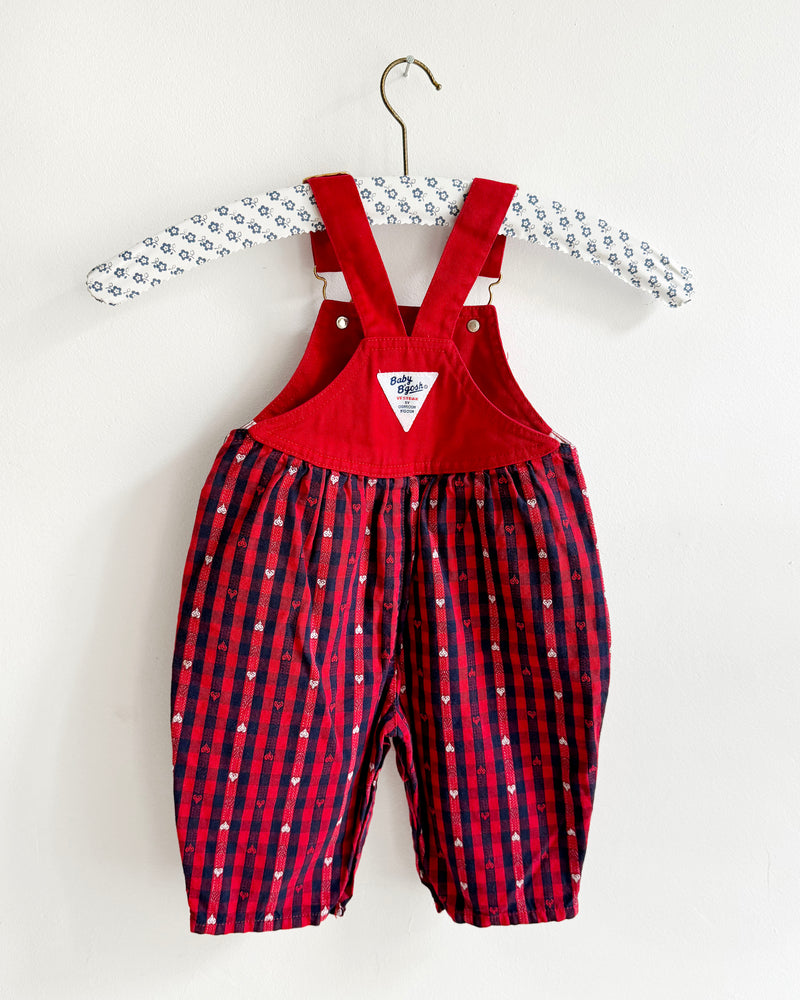 Vintage Oshkosh Hearts Overalls 6M