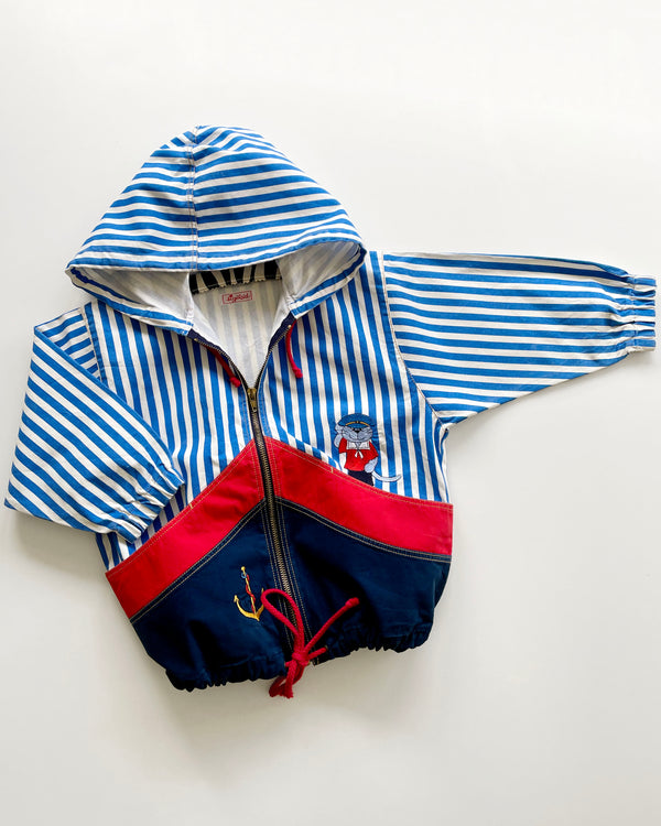 Vintage Sigikid Patcwork Cotton Denim Sailor Cat Jacket