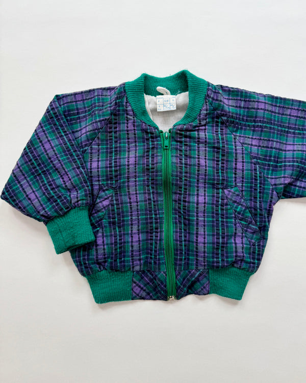 Seersucker Cotton Bomber Jacket 24M