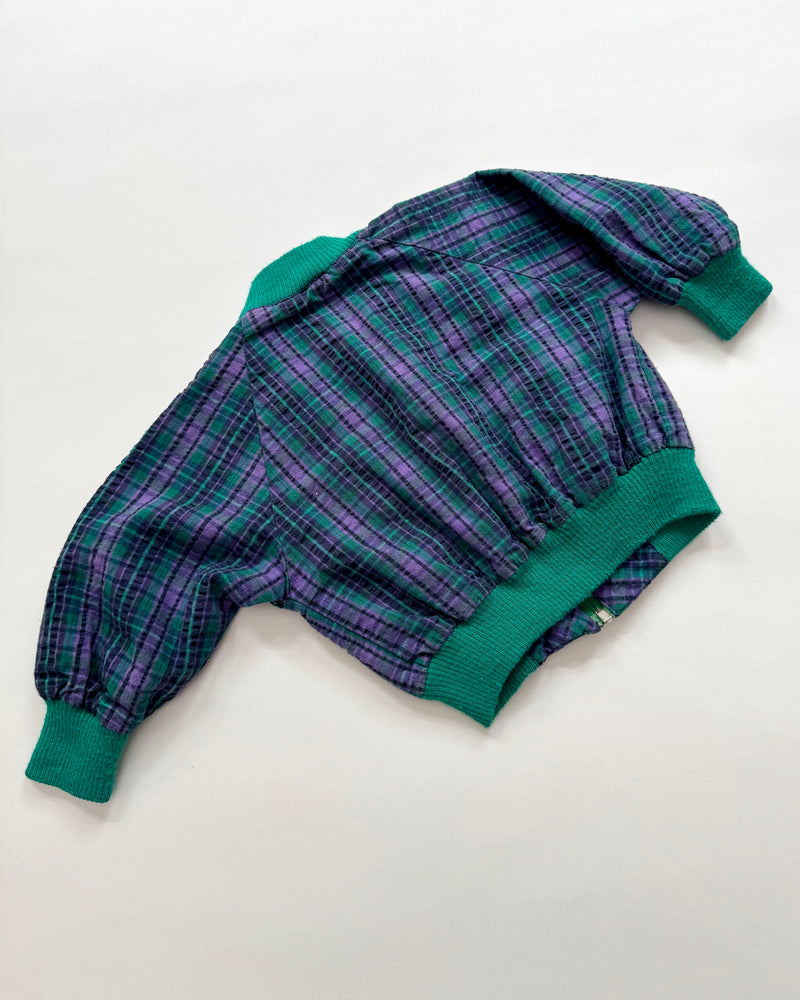 Seersucker Cotton Bomber Jacket 24M