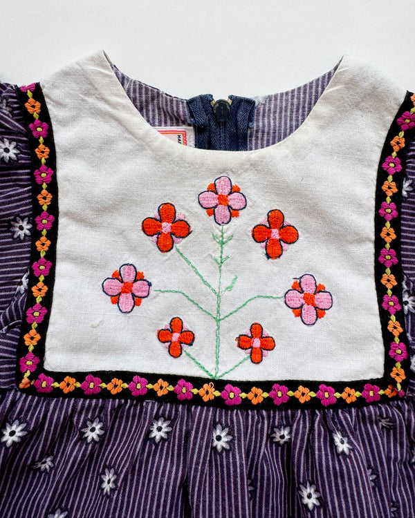 Floral Embroidered Cotton Dress 12M