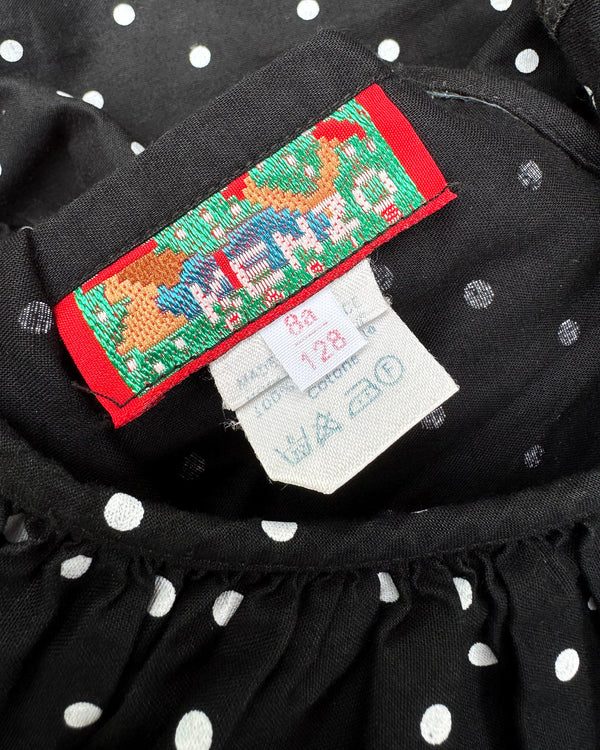 Kenzo Cotton Polka Dot Dress 7-8Y