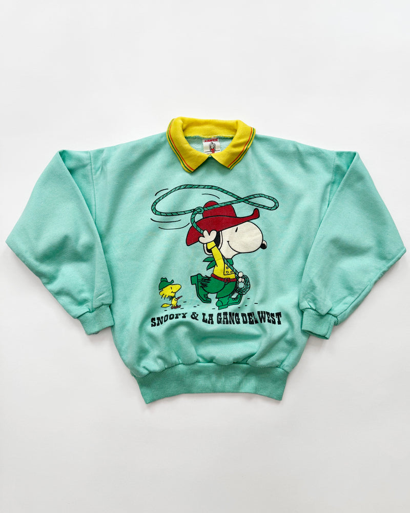 Vintage Snoopy Cowboy Polo Sweater