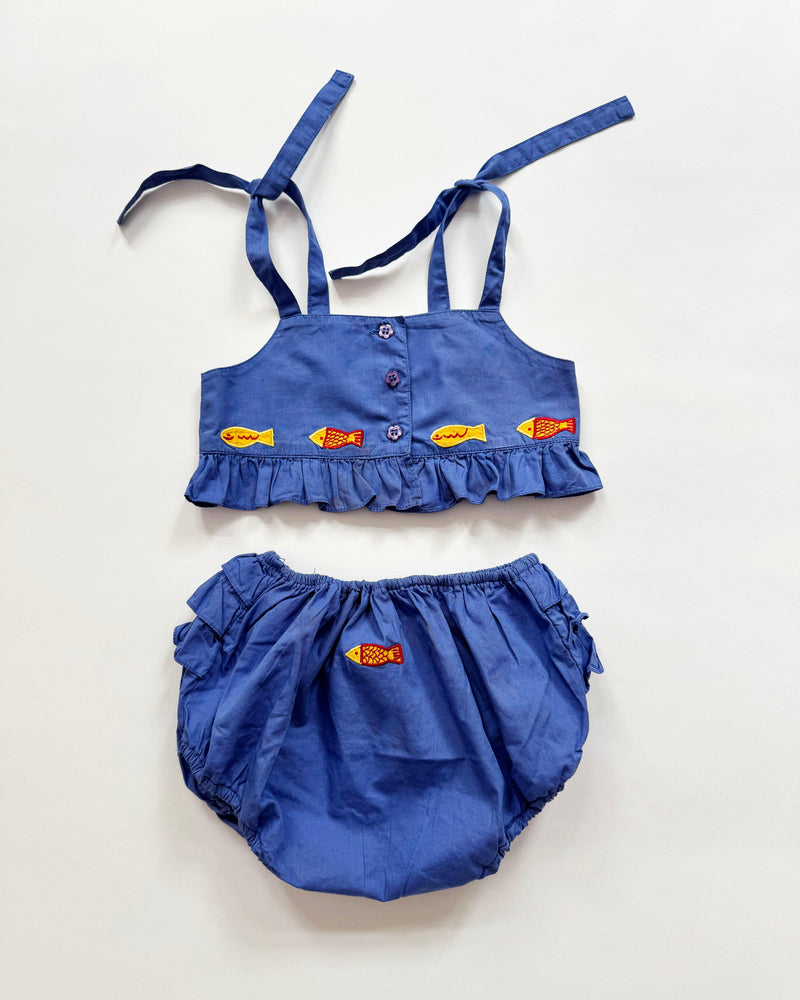 Fish Cotton Two Piece Set 24M