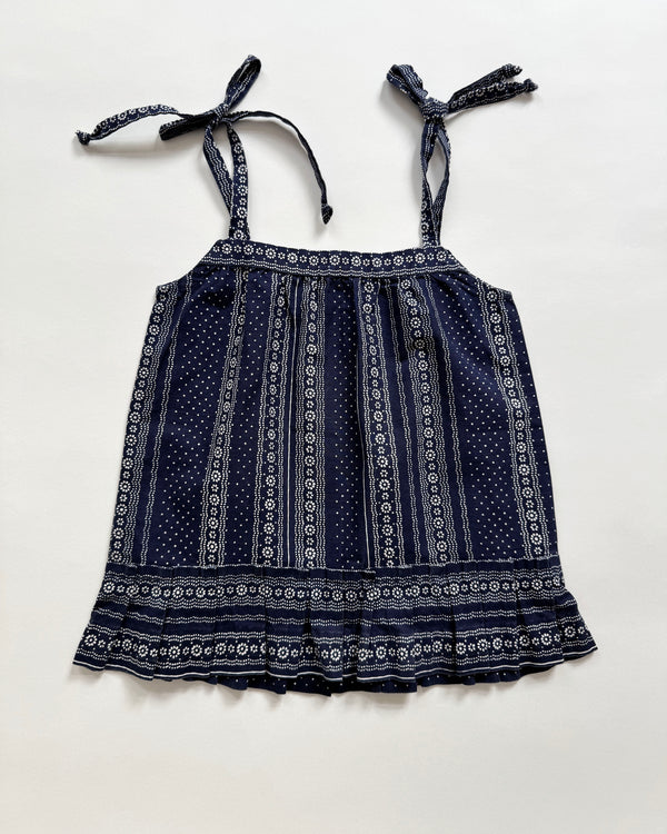 Pleated Cotton Top 7-8Y