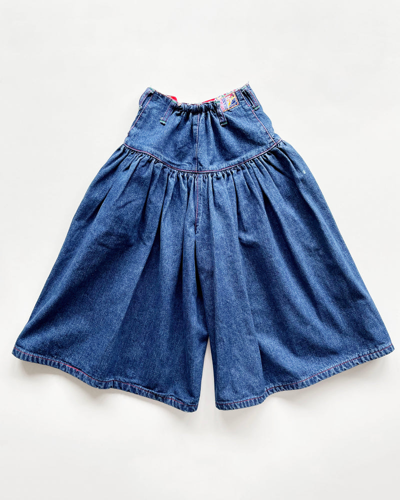 Vintage Oilily Cotton Lined Denim Culottes