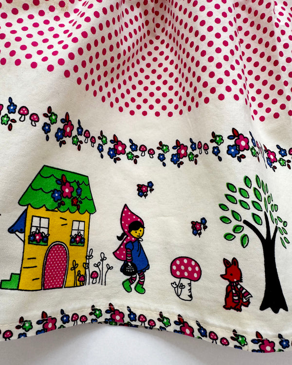 Little Red Riding Hood Polka Dot Cotton Dress 6Y