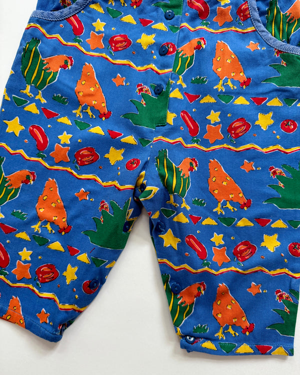 Chicken Denim Romper 18M