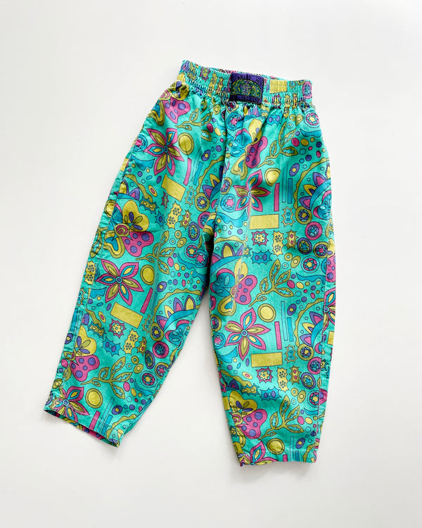 Vintage Crazy Pants Cotton With Elastic Waist