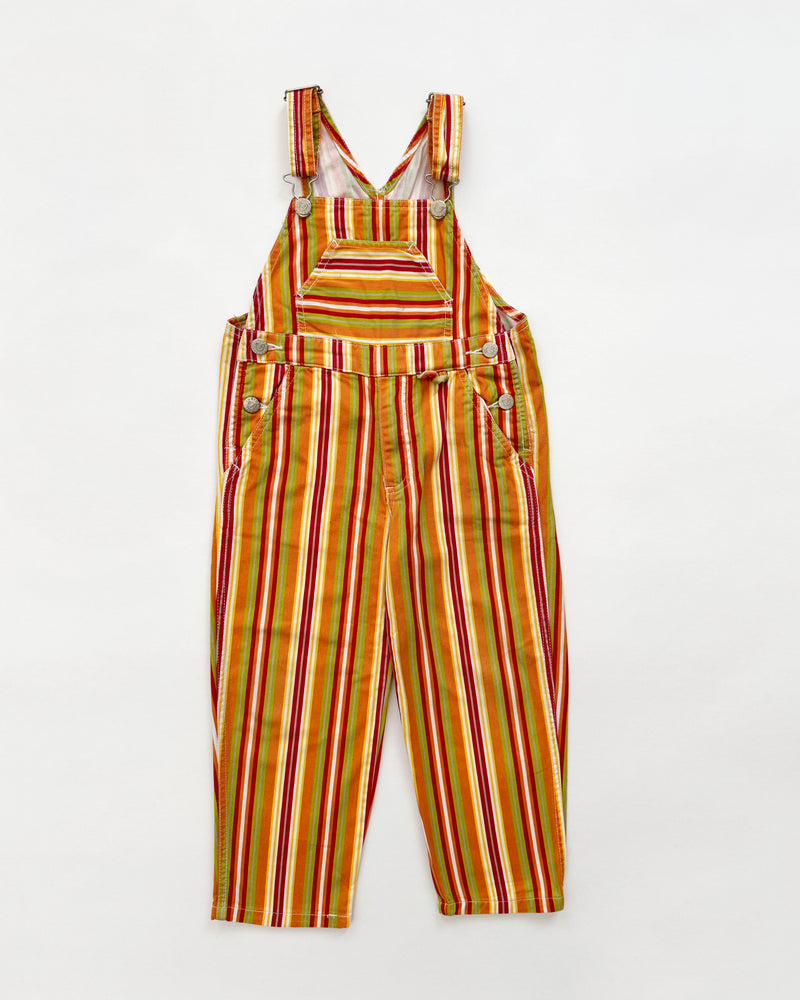 Vintage Striped Denim Overalls