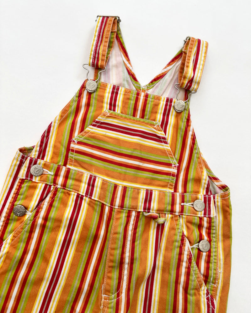 Vintage Striped Denim Overalls