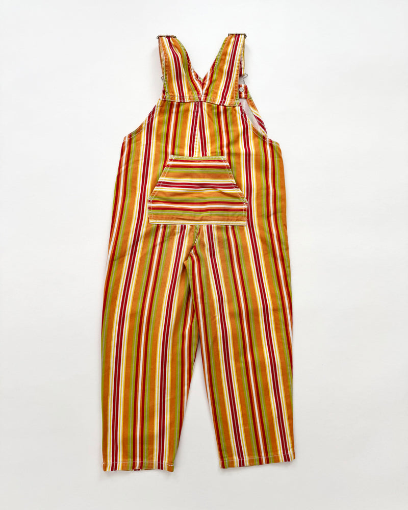 Vintage Striped Denim Overalls