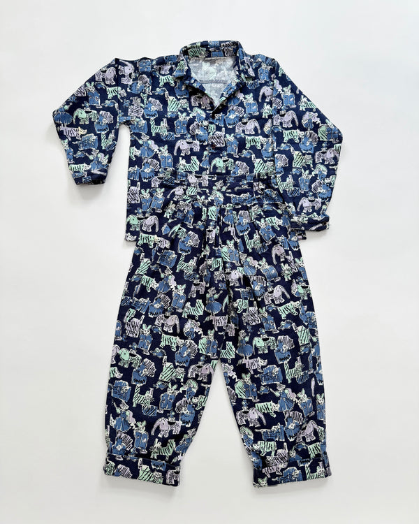 Crazy Cat Print Suit 8Y