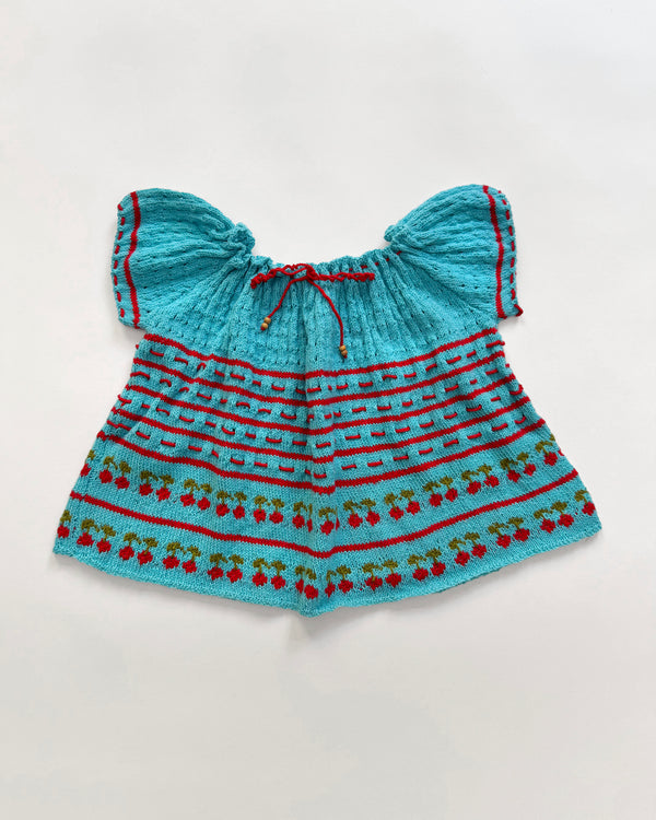 Handmade Cherry Wool Top 6-8Y