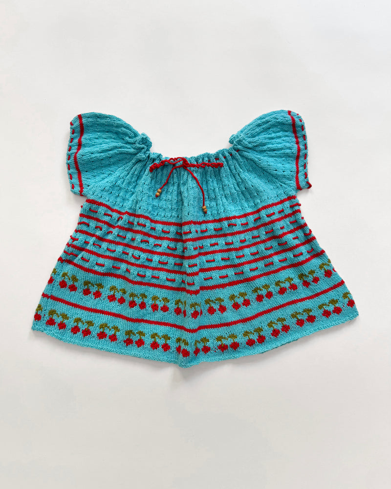 Handmade Cherry Wool Top 6-8Y