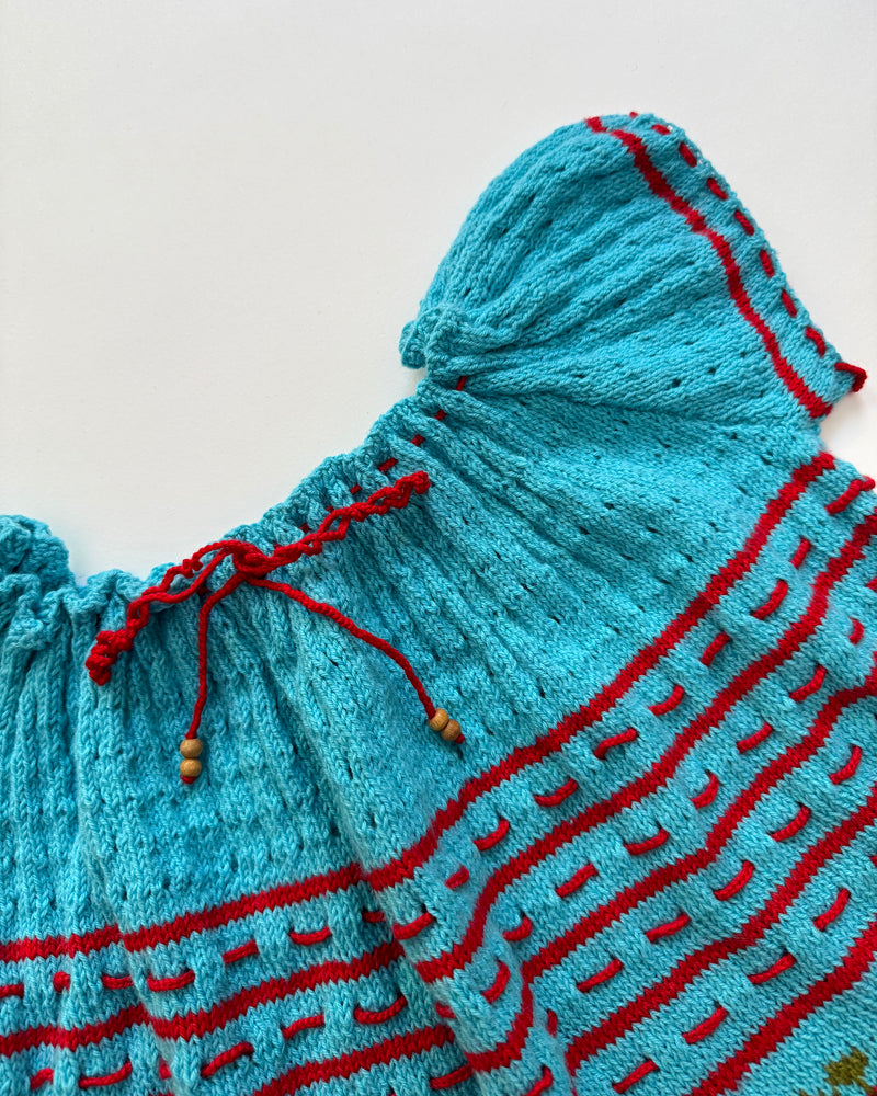 Handmade Cherry Wool Top 6-8Y