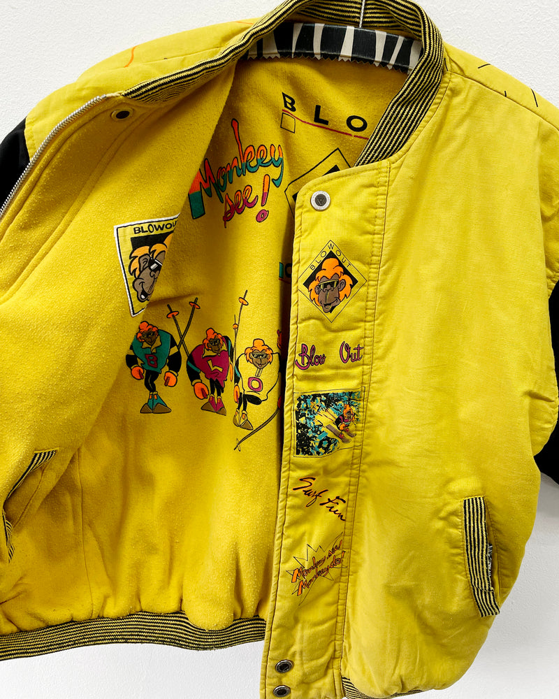 Vintage Blow Out Padded Bomber Jacket
