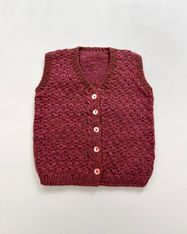 Handmade Wool Blend Vest 2Y