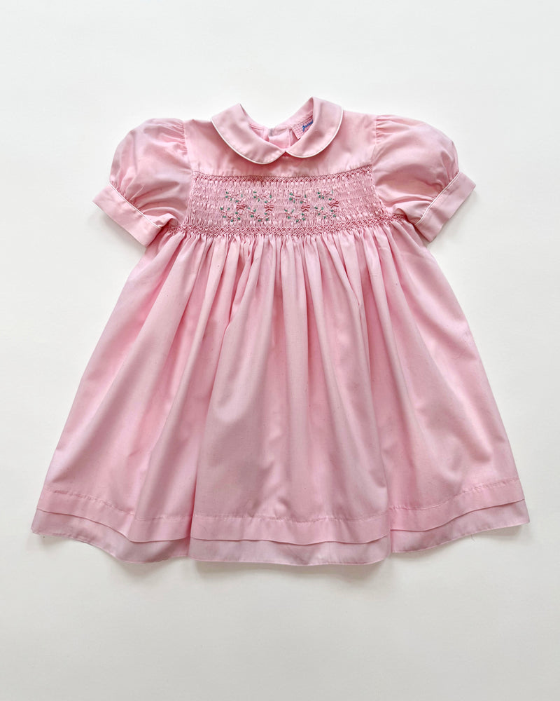 Vintage Jacadi Hand-Smocked Cotton Dress