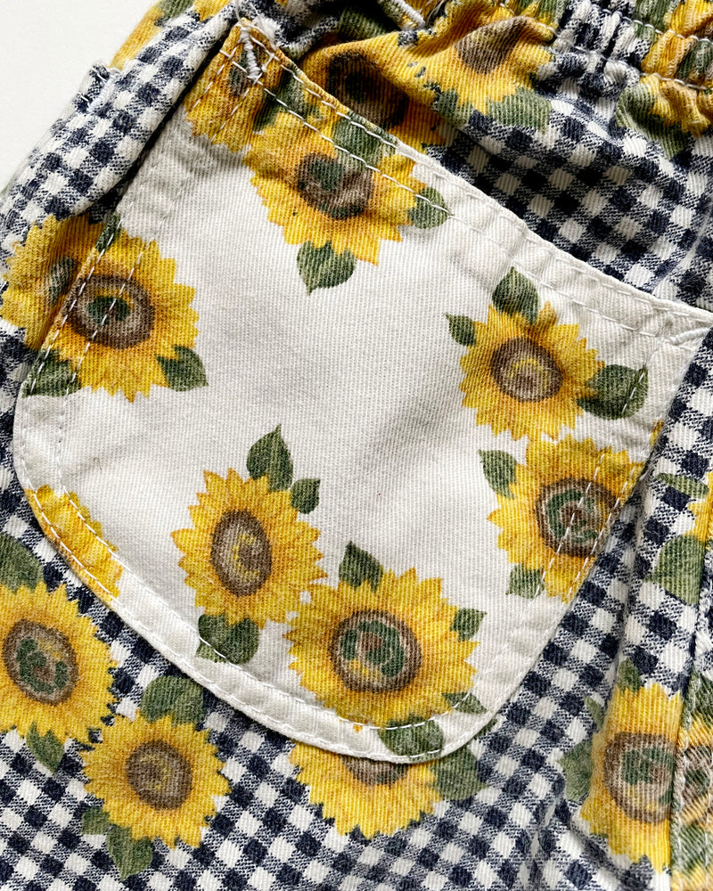 Vintage Denim Sunflower Shorts