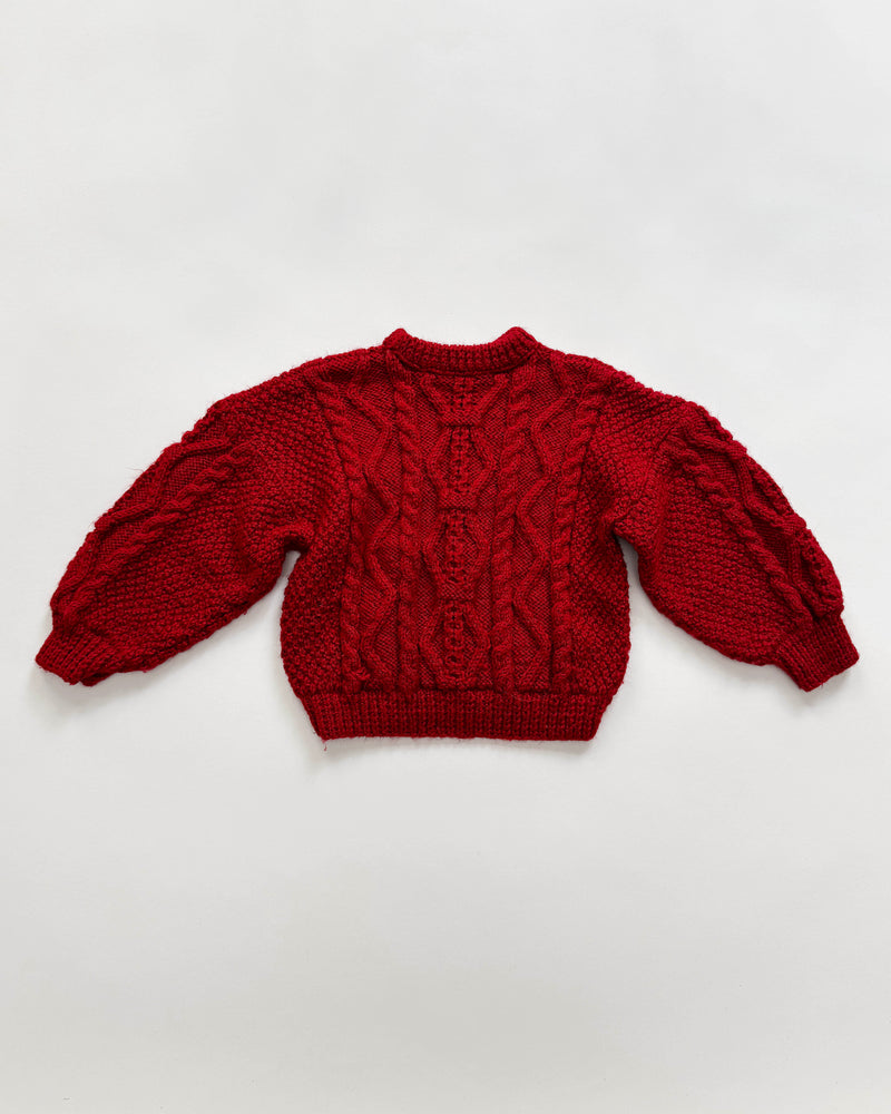 Handmade Aran Wool Sweater 24M