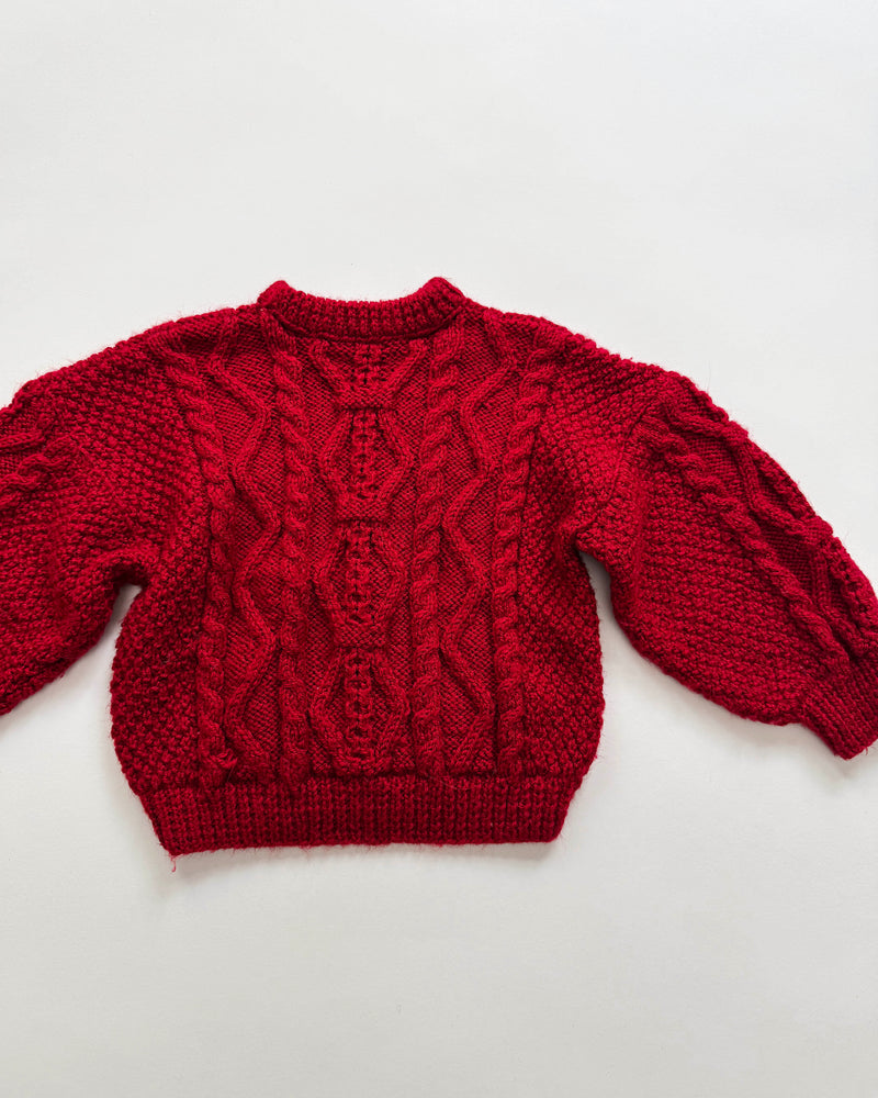 Handmade Aran Wool Sweater 24M