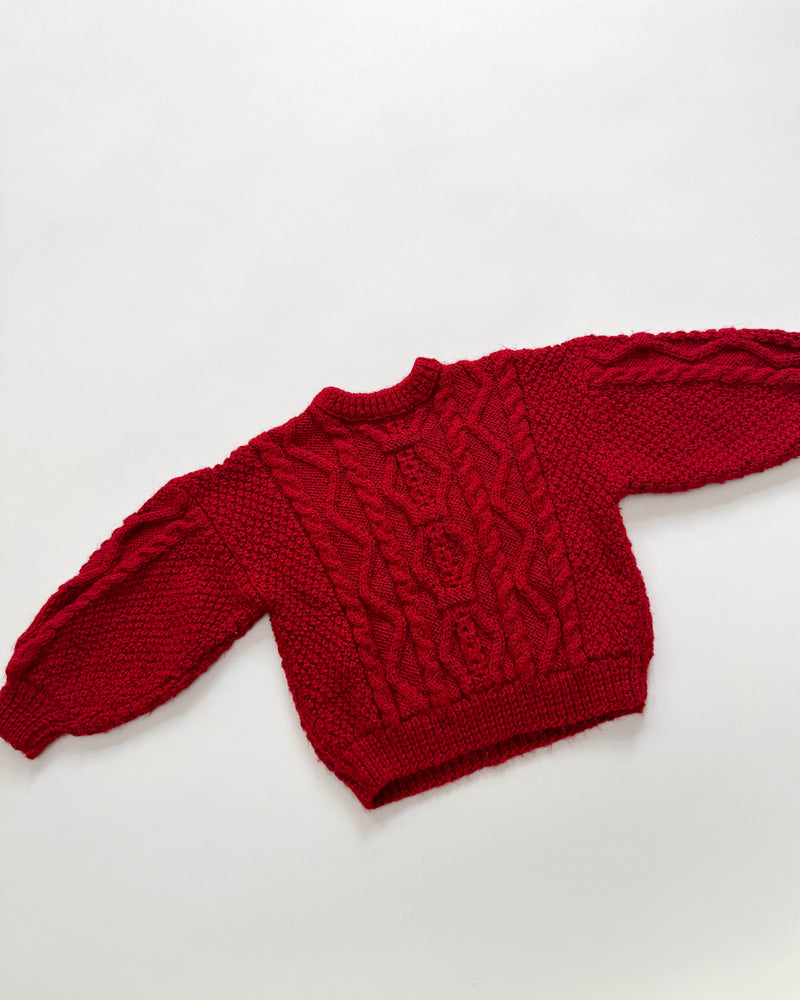 Handmade Aran Wool Sweater 24M