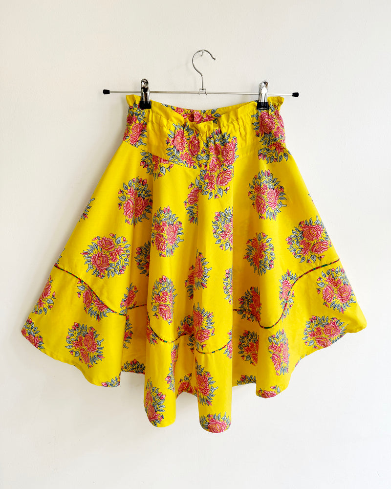 Vintage Oilily Asymmetric Cotton Skirt With Elastoc Waist ADULTS