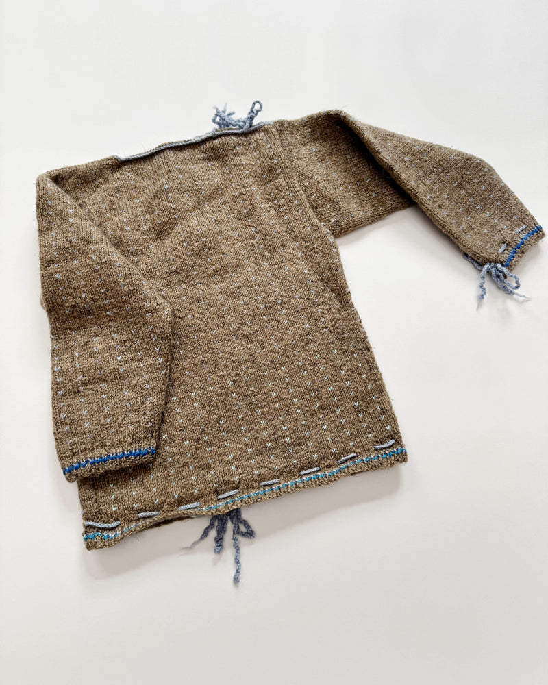 Handmade Wool Bow Cardigan 3Y
