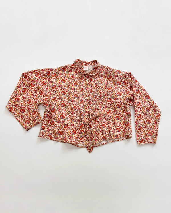 Oilily Floral Cotton Cropped Blouse 6Y