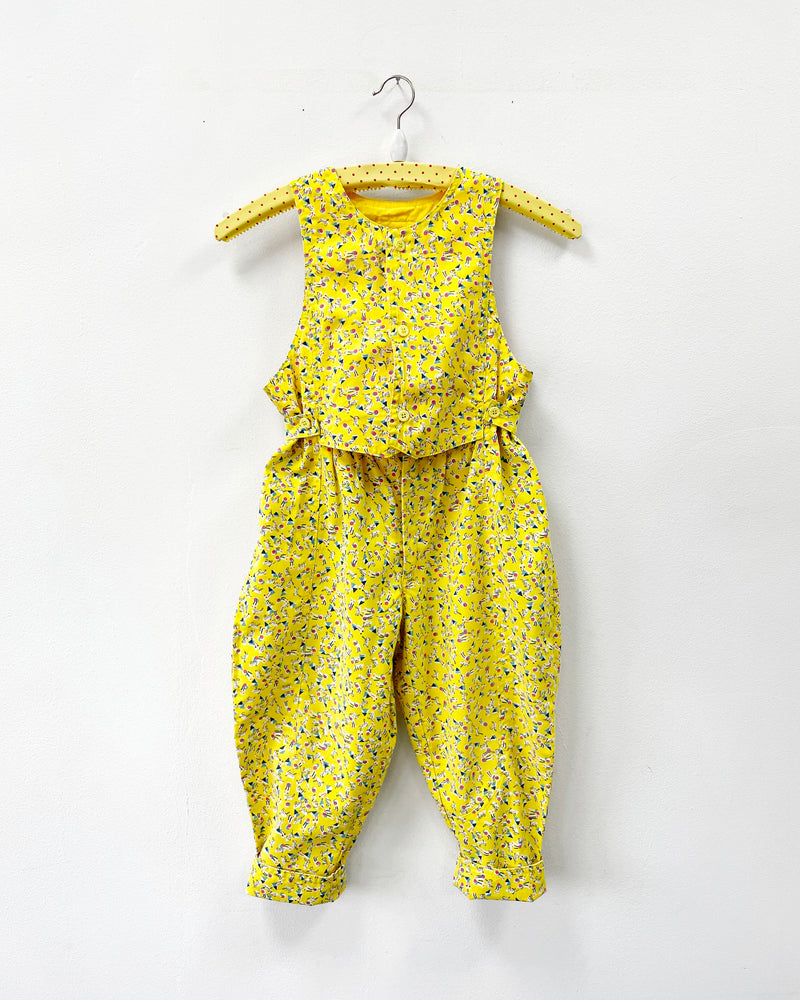 Vintage Boy Girl Cotton Jumpsuit