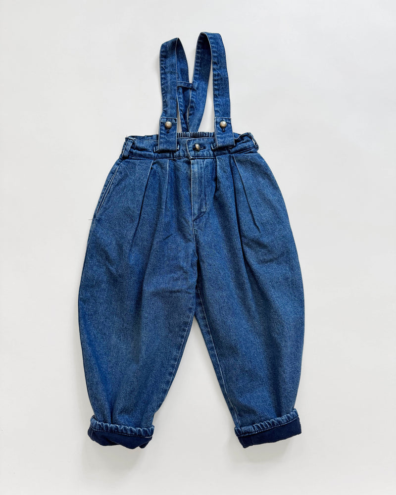 Cotton Lined Denim Overalls 3Y