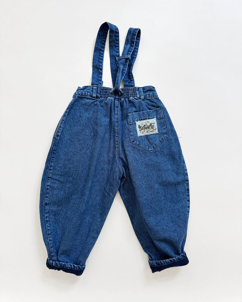 Cotton Lined Denim Overalls 3Y