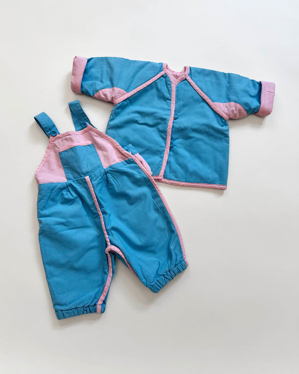 Reversible Apple Padded Two Piece Cotton Set 3M