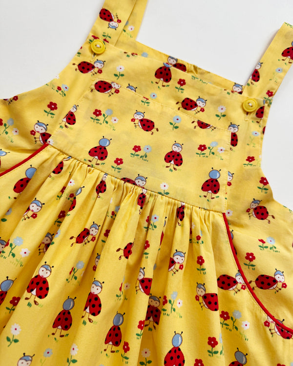 Jacadi Cotton Lady Bug Dress 6Y
