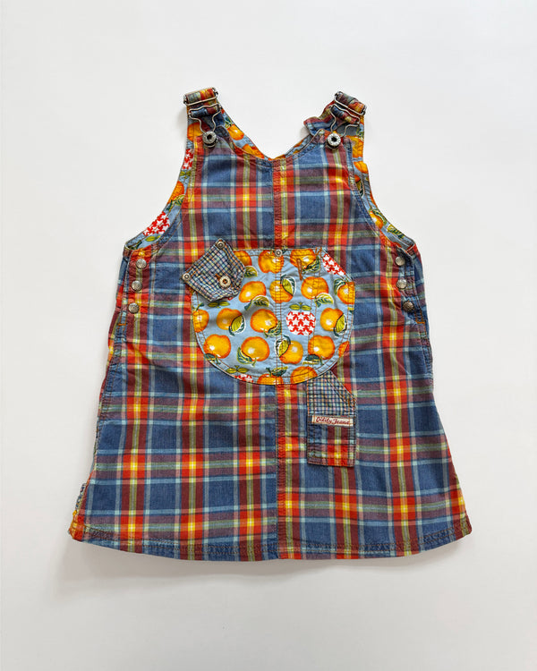 Oilily Apple Cotton Patchwork Dress 4Y