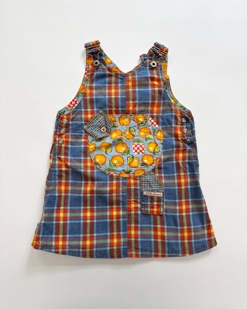 Oilily Apple Cotton Patchwork Dress 4Y