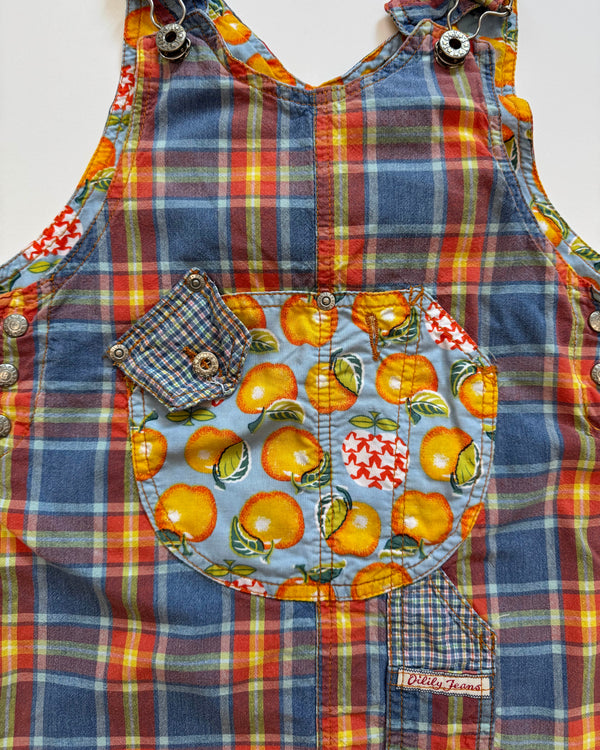 Oilily Apple Cotton Patchwork Dress 4Y