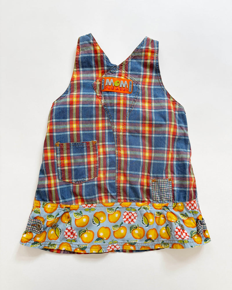 Oilily Apple Cotton Patchwork Dress 4Y