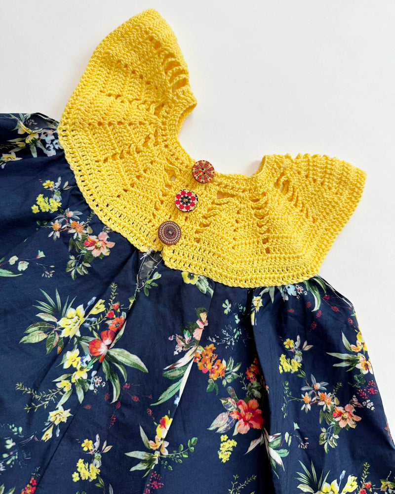 Handmade Cotton Crochet Dress 3-4Y