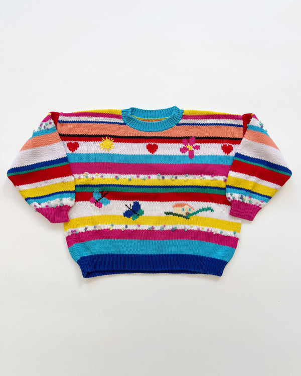 Handmade Striped Cotton Sweater